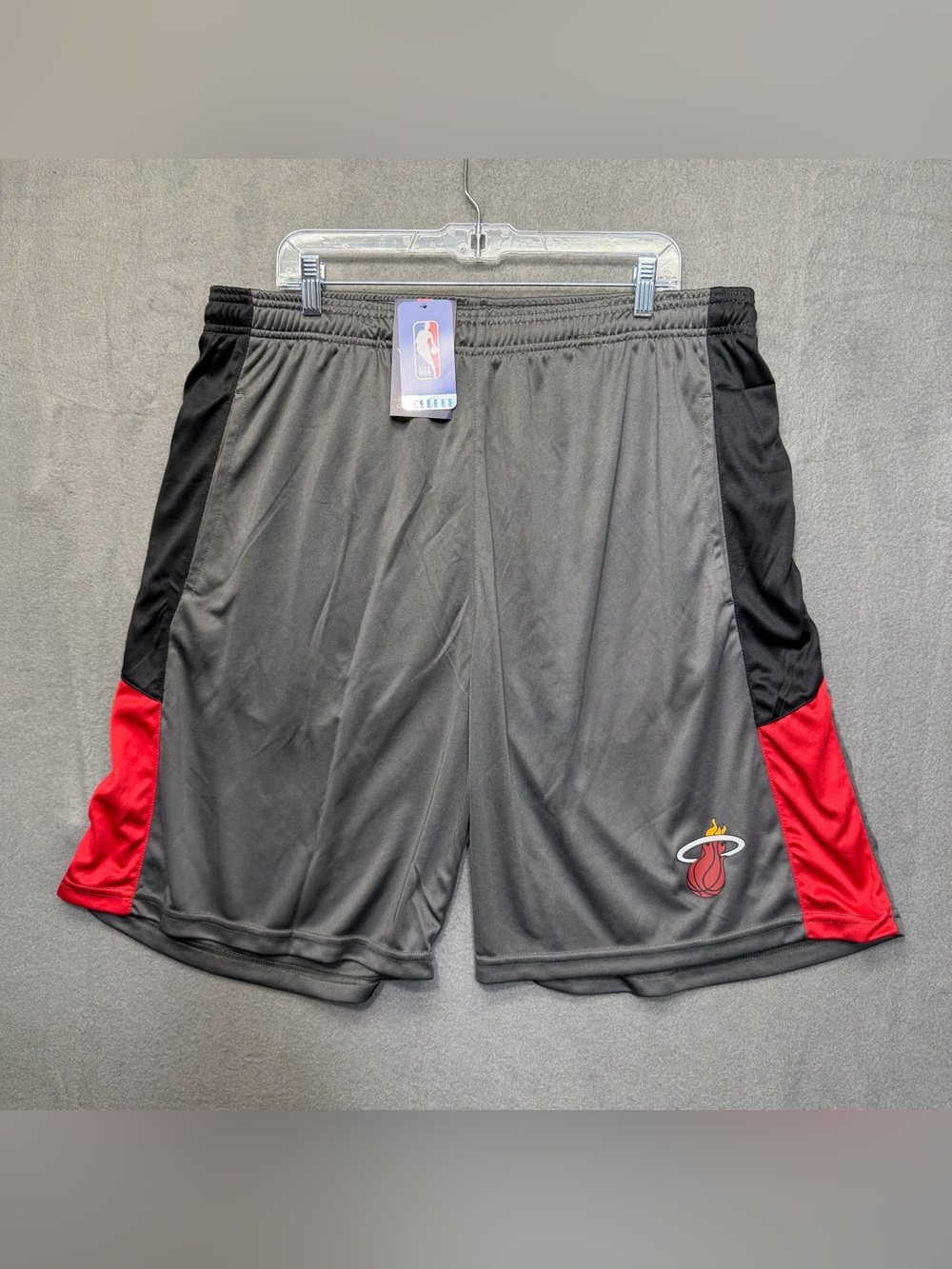 NWT XXL Miami Heat Men's Fanatics Basketball Shorts Gray 2XL New